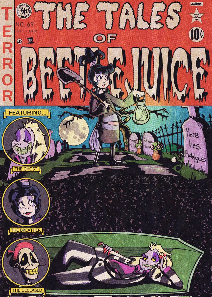 Here's my first piece I did for <a href="/unusualproject/">strange&unusual - Leftover Sale Open!</a> 's Beetlejuice zine! They are having a left over sale so check them out!!

This was actually my first drawing using Clip Studio Paint and I adore how it came out 😭😭😭 #beetlejuice