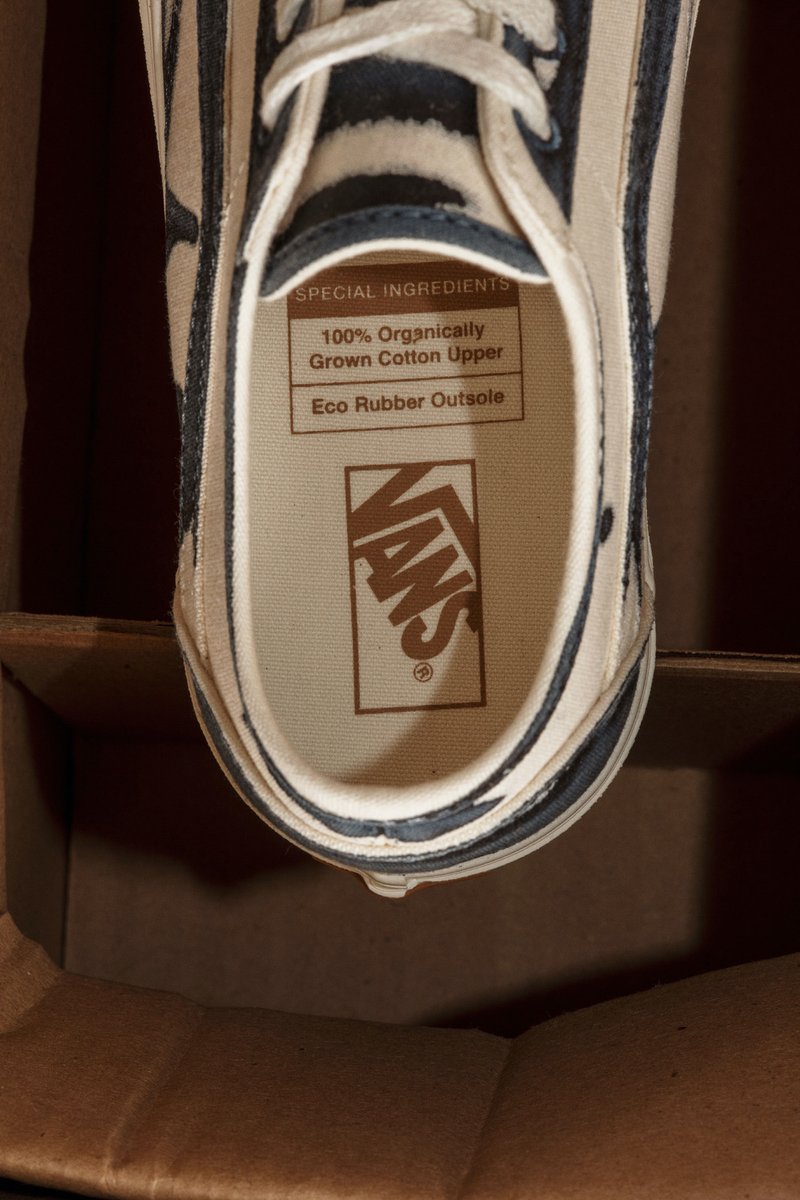 Vans's tweet photo. This season, we reimagined three of our most iconic silhouettes in a nod to the responsibility we all have to protect the environment for future generations. Take a closer look at the Vans Eco Theory collection, available now at https://t.co/GGXYdxYkRd https://t.co/t0ilbITA1J