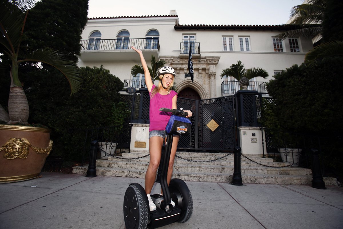 Feel like a celebrity when visiting the #versacemansion on one of our #artdeco #segwaytours | #bikeandrollmiami #sobelife #segway #familyfun #miamibeach #versace #oceandrive 
.
.
.
Bike and Roll 210 10th Street 
305.604.0001
bikemiami.com