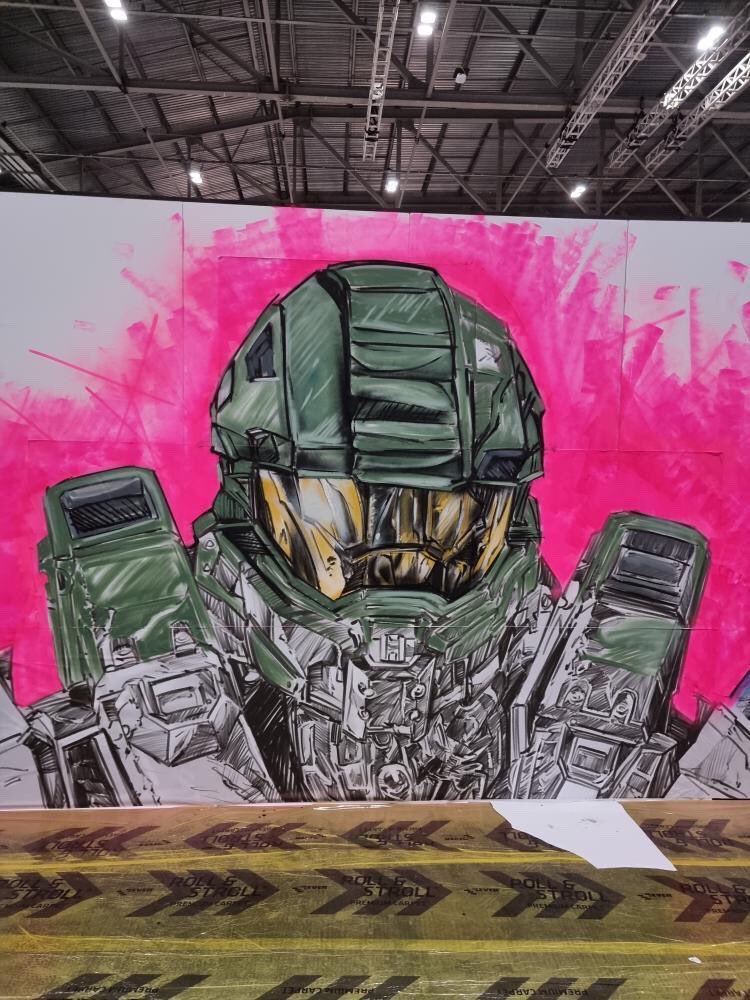 dead_doll13's tweet image. @xboxuk @aarongreenberg @XboxP3 @XboxGamePass  @SNUB23 absolutely killing it on day 1 of painting at @EGX