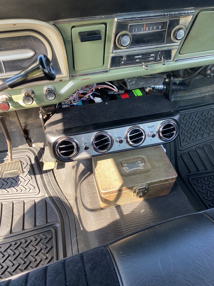 oldmanbeaston's tweet photo. You got to carry a few tools when you drive a 53 year old truck. Upgraded my tool box to match my old truck. #68F100 https://t.co/RjUdzWC4N0