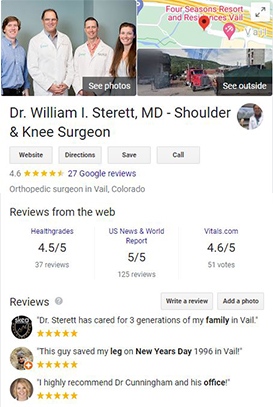 drsterett's tweet photo. Dr. William Sterett and his team at @VSOrtho are the top-rated orthopaedic experts in the #VailValley. If you're experiencing shoulder or knee pain, contact Team Sterett today!
https://t.co/WsGfvs7WKW
#kneedoctor #shoulderdoctor #sportsmedicine #orthopedicsurgeon #orthopedics https://t.co/NE4Pzt8DLW