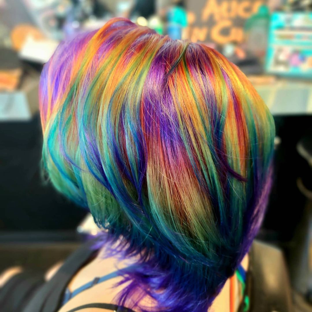 Floyds99's tweet photo. Double rainbow all the way🌈🌈
Stylist Credit: @ne0resse
#haircolor #haircolorist #colorsofthewind #floydslife #floydsbarbershop #Floyds99 #floydslookbook #lovemyclients #lovemyjob #rainbowhair #unicornhair #paulmitchell #popxg #pmpopxg #rainbowhair #coloredhair #vibranthair... https://t.co/iQMUBpTGiS