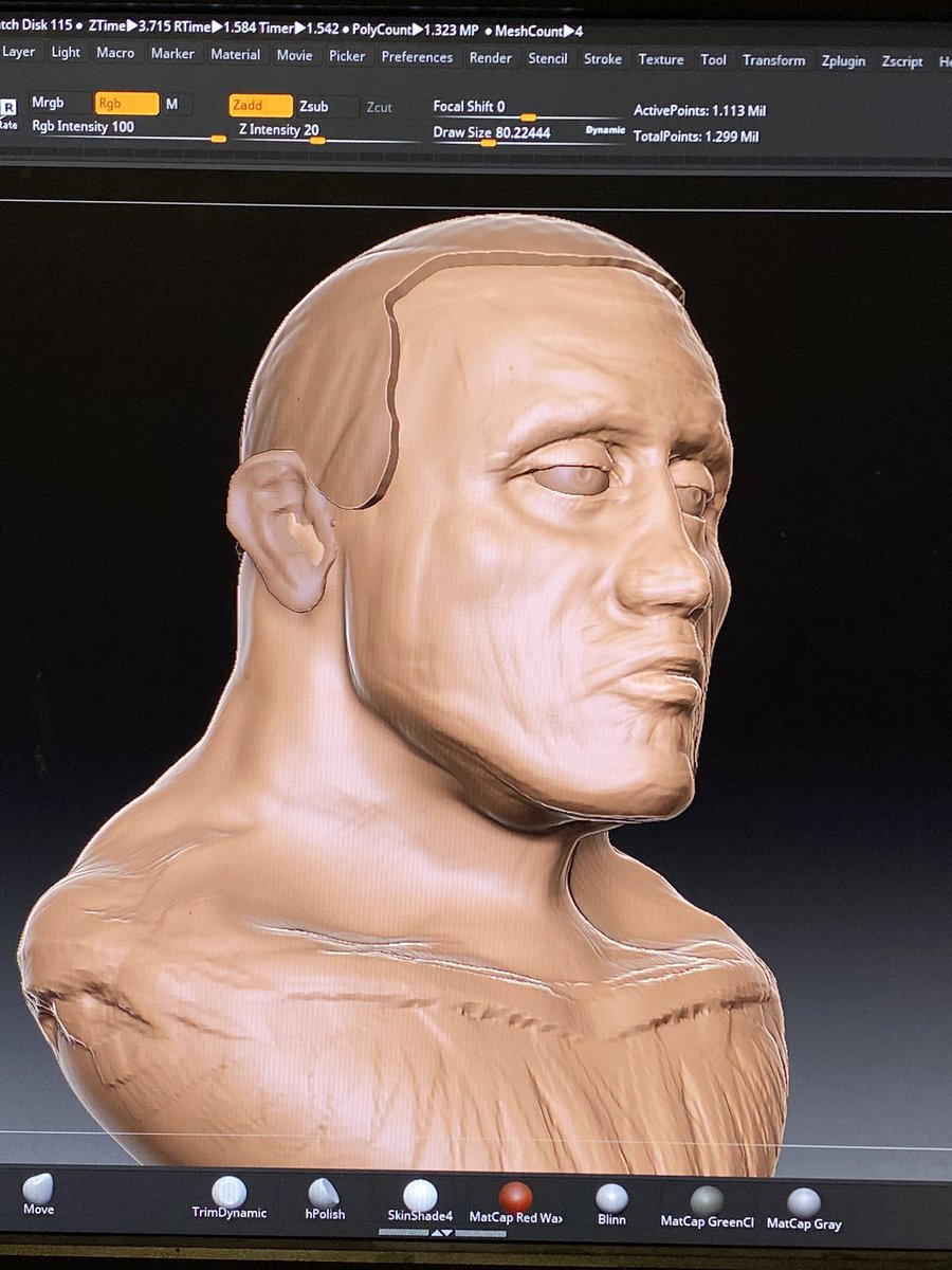 Saint13Jimmy's tweet photo. Sculpting is back)  #zbrush #3DCG #nftart https://t.co/U7vYVQJAqU