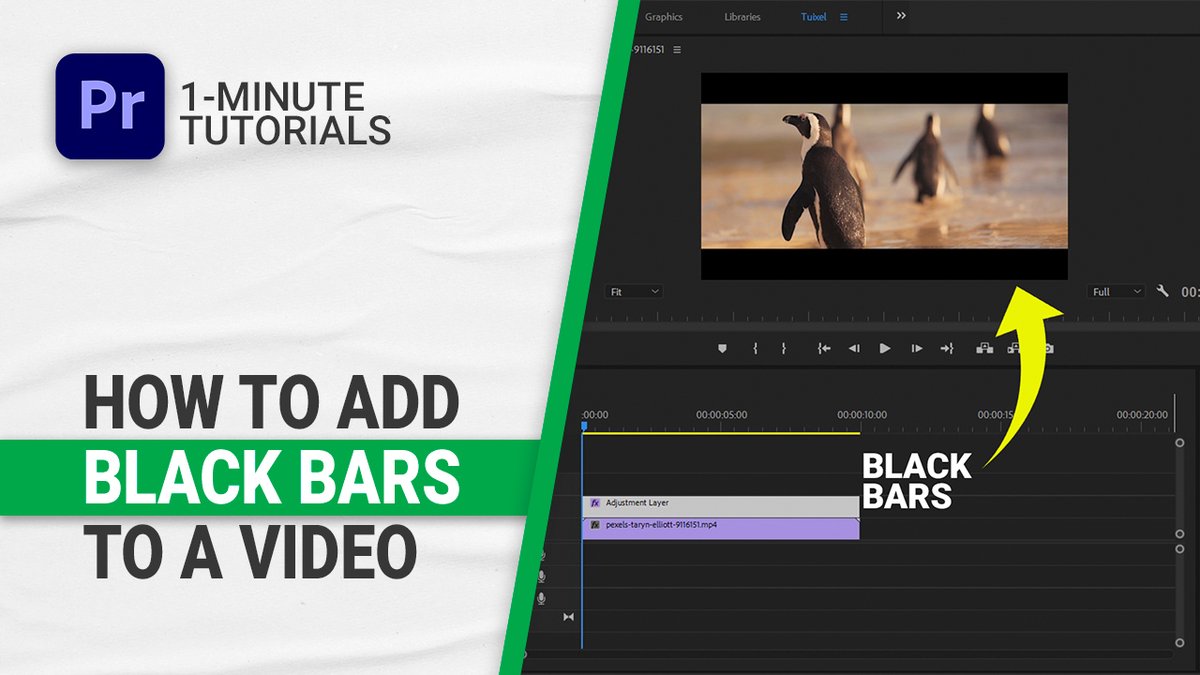 tuixelofficial's tweet photo. In this tutorial, you will be learning how to add black bars to a video in adobe premiere pro
Full Tutorial: https://t.co/I5Y8mNRuWL

Need Our Help?
Sent DM/Email at: care.tuixel@gmail.com

Don't forget to subscribe to our youtube channel.

#premierepro #tutorials #videoediting https://t.co/HwknsyIKUG