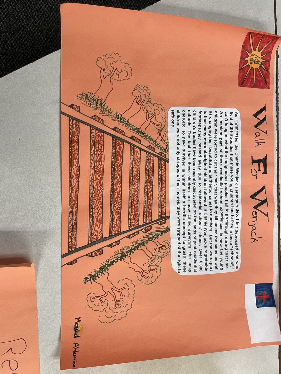 MissKKyle's tweet photo. Extending our learning from last week, R7/8A wanted to learn more about Chanie Wenjack. Their reactions were both thoughtful and insightful. Great work! @OCDSB @HenryLarsenE https://t.co/4mEt8FyA1f