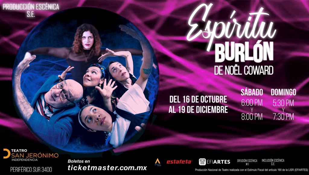 Inicia la cuenta regresiva para el pre estreno de #espírituburlón solo 8 días 🎭 
Esta gran comedia sobrenatural los hará reír sin parar.