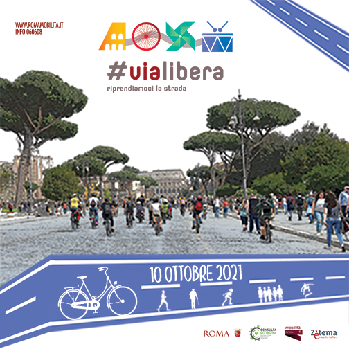 romamobilita's tweet photo. 📅Domenica 10 ottobre torna #ViaLibera.
🚲🛴🚧Alcune strade saranno chiuse al traffico e dedicate a #pedoni e #ciclisti, con eventi ed iniziative.
👪📷 Percorribile anche il percorso turistico pedonale Termini – Fori con visite guidate gratuite.
👉Info: https://t.co/sNAlKOm7Vn https://t.co/tZT33sXj6W