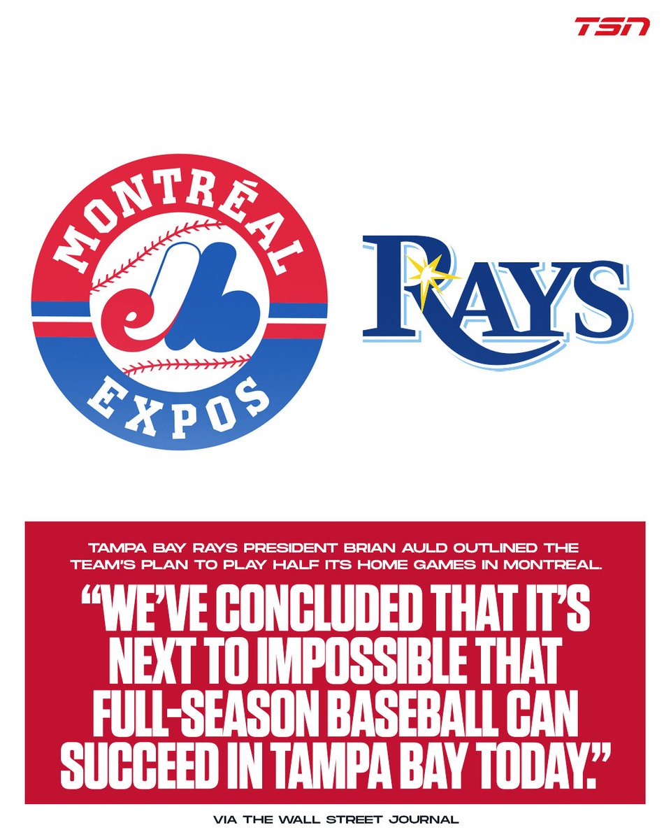 Rays President Brian Auld believes it to be "next to impossible" that the Rays play a full season of home games in Tampa.