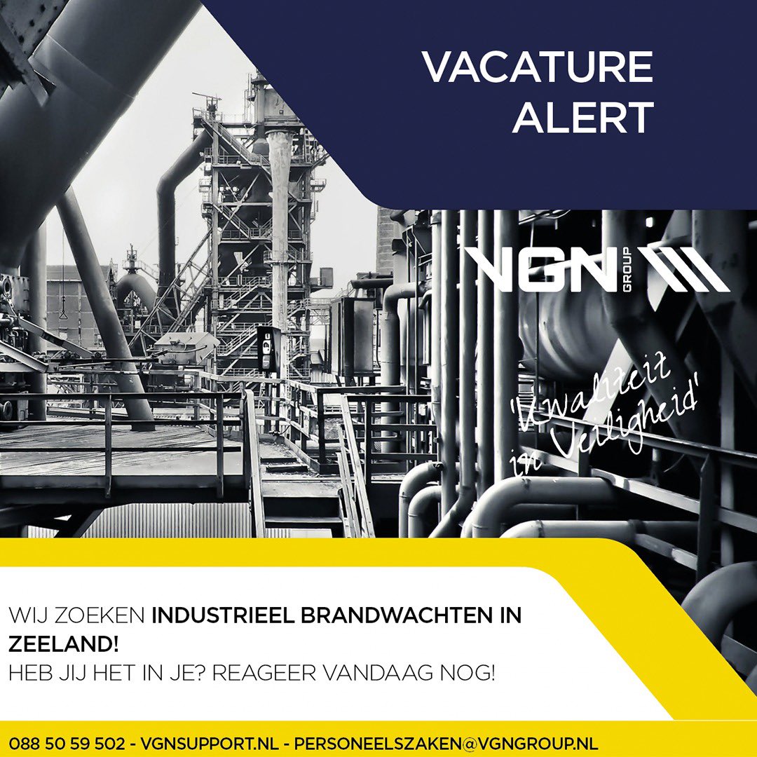 VGN zoekt industrieel brandwachten! 

✅ Ben jij op zoek naar een leuke baan met structurele uren? 
✅ Ben je woonachtig in de provincie Zeeland?

#veiligheid #kwaliteitinveiligheid #VCAVOL #mangatwacht #gasmeten #kleineblusmiddelenenwaterenschuimvoerendearmaturen #safety
