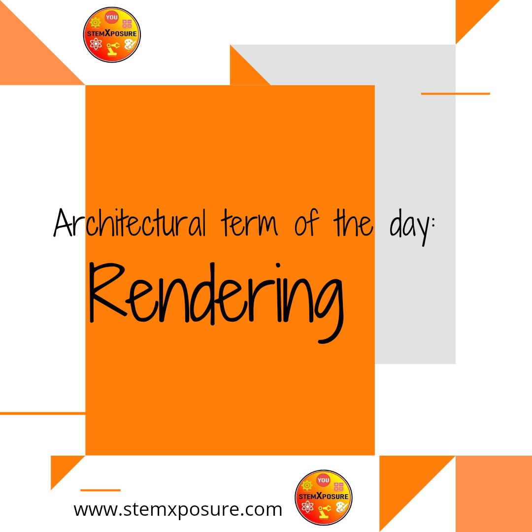 stem_xposure's tweet photo. Learn a new word with STEM Xposure today on A-Z of #Architecture!
Architectural rendering is theย process of creating two-dimensional and three-dimensional images of a proposed architectural design.
#stem #stemxposure #stemlearning #stemkenya #stemforkids #tampastem #rendering https://t.co/z5GYP1h1Rz
