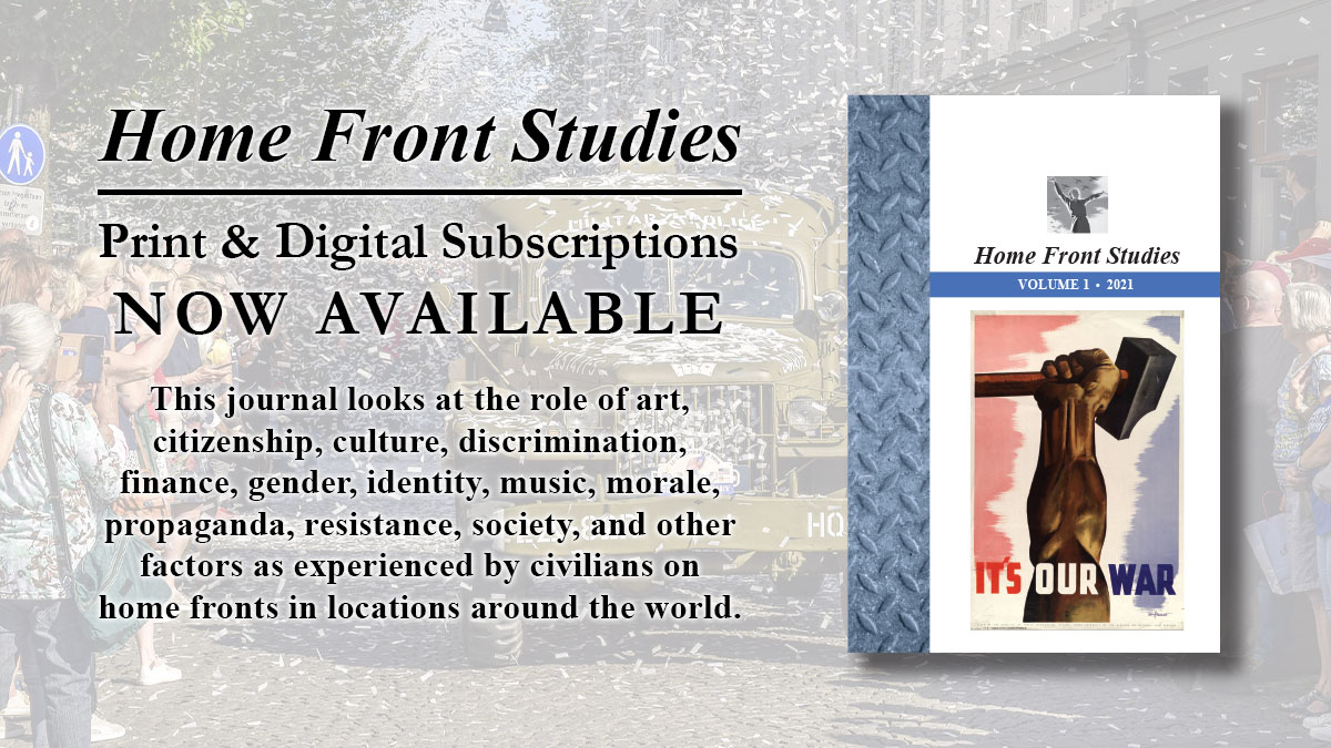 The 1st issue of our newest journal, Home Front Studies, is finally out! Original articles &amp; reviews from contributors like <a href="/BartZiino/">Bart Ziino</a> &amp; @gbarnhisel 👇 Get yours below:

Subscriptions: ow.ly/838e50GowN1
Print Issue: ow.ly/VcTh50GowO0