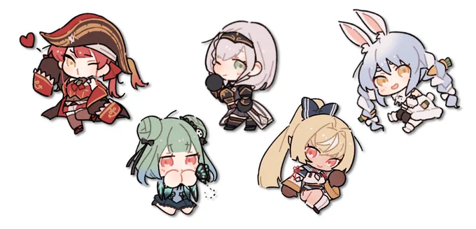 Chibi 3期生
🏴‍☠️🦋⚔🔥👯‍♀️

#マリンのお宝 #絵クロマンサー #ノエラート #しらぬえ #ぺこらーと 