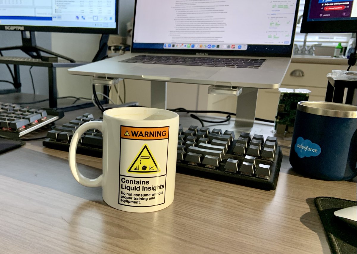 SkipSauls's tweet photo. Check out this awesome analytics-themed mug from @shirtforceOrg. @TableauCRM and @tableau users, #DataDev folks, and @SalesforceDevs or @SalesforceAdmns who know data is key, this mug is for you. And it’s for a great cause, which helps you savor each sip. Thanks, @SalesforceWill! https://t.co/lUShdVcxGX