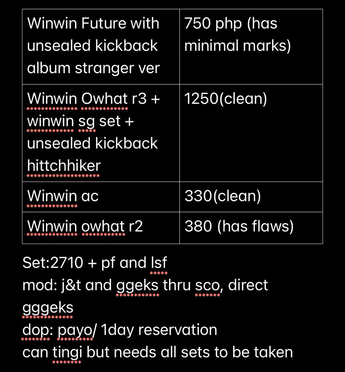 jww_is_jeonwonu's tweet photo. [HELP RT]
wts lfb
#win2xsells
 Set:2710 + pf and lsf
dop: 700 dp payo non refundable to reserve for 3days max.
You can host a tingi and I will also transact to one buyer only.
-DM to claim and to negotiate
read my carrd for the basic infos
https://t.co/tSUDrTIMwp https://t.co/HyV1uzFON7