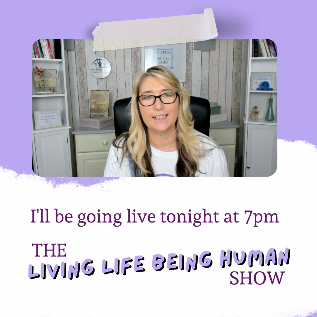 I'm trying something a bit different 🥰😱

The Living Life Being Human Show starts TONIGHT!!!!

I'll be streaming live to all my channels at the same time and the recording will go up on YouTube and my podcast.

This could be a disaster or amazing but I'm giving it a go.

I'm goi