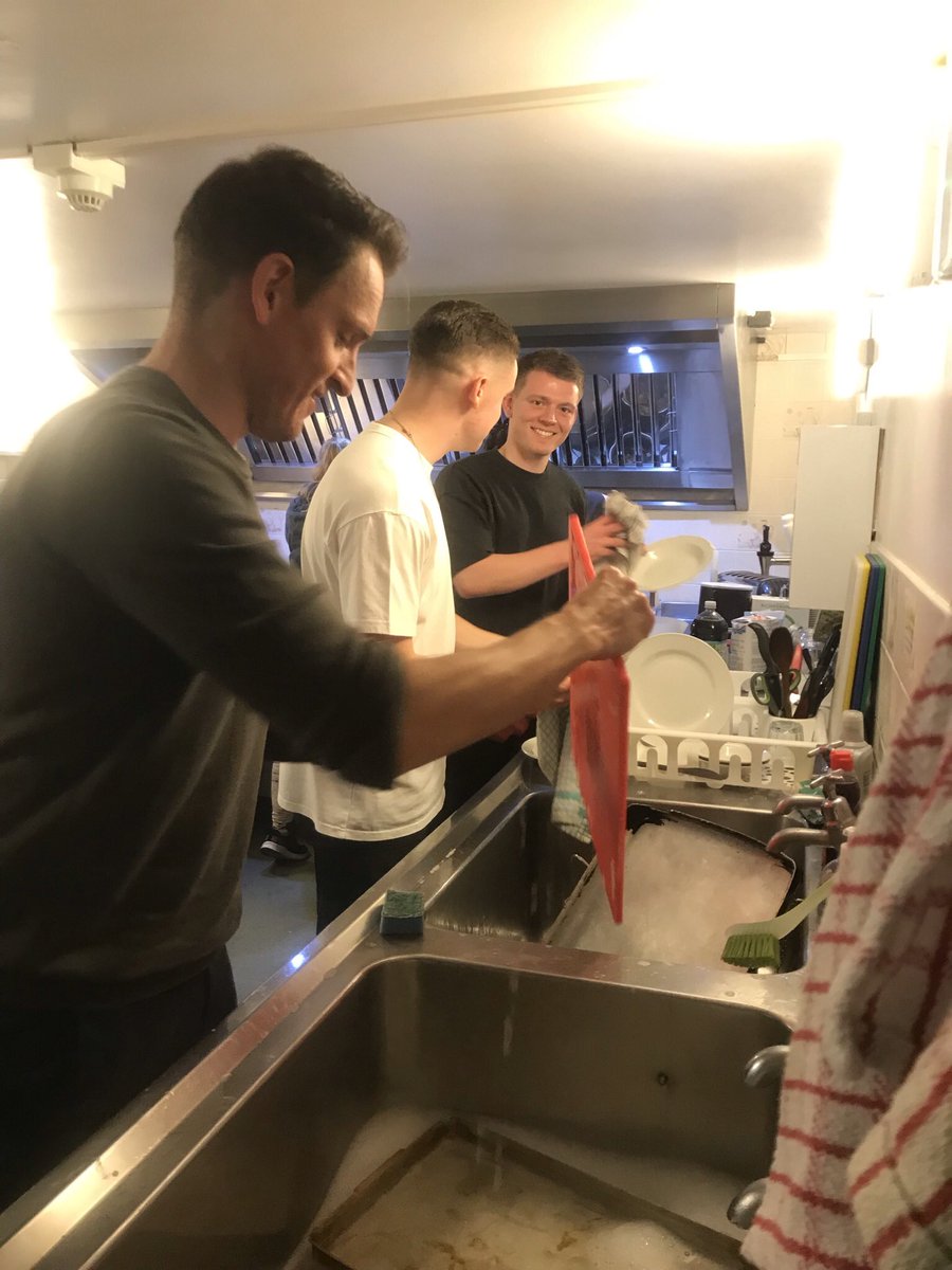 RussynCast's tweet photo. Amazing team work from our @FlyingHighTrust #RQTs - Delicious 3 course meal, breakfast and packed lunches lovingly prepared and cleared up. Thank you all so much!! https://t.co/z6q22eLkLw