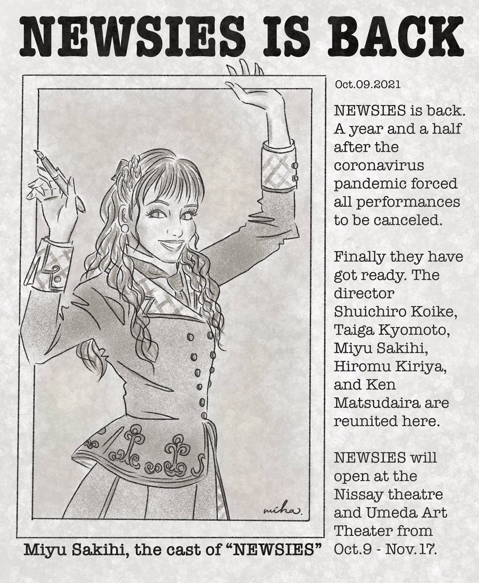 LSAarendelle's tweet photo. NEWSIES Is Back!!📰
10.9.2021
#BroadwayIsBack 
#咲妃みゆ さん https://t.co/KIvWzOGe0T