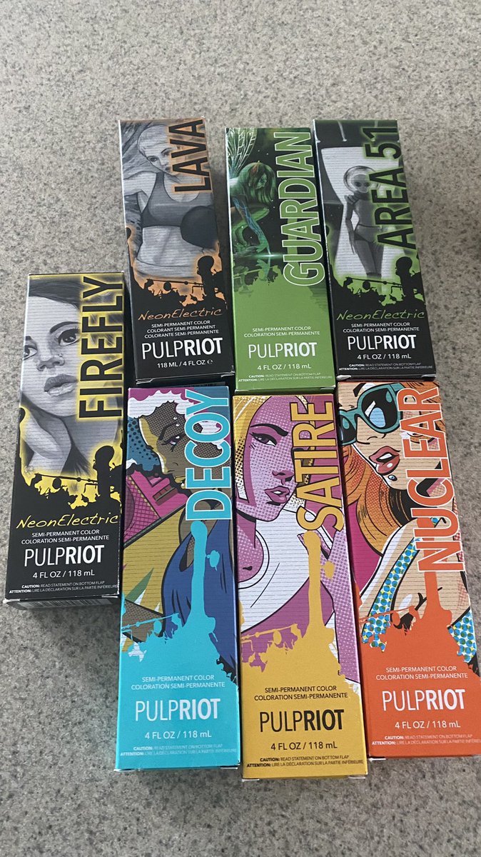 xLiLLiTheGodx's tweet photo. So freaking excited!! think I FINALLY have the shades I need for my hair!! ✨ #pulpriot #pulpriothair #cosmetologist #cosmetology #HairTwitter #fantasycolors #LGBTQIA https://t.co/l9IByqZN9Q