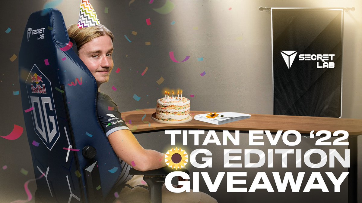 Who said Daddy’s Bday meant only him would get presents? 

@secretlabchairs and OG have decided to celebrate this special day with an OG Titan EVO ‘22 giveaway! 

To enter: 
✅ Follow @OGesports 
✅ Follow @secretlabchairs  
✅ Like & Comment

Good luck! 🎂🌻

#DreamOG