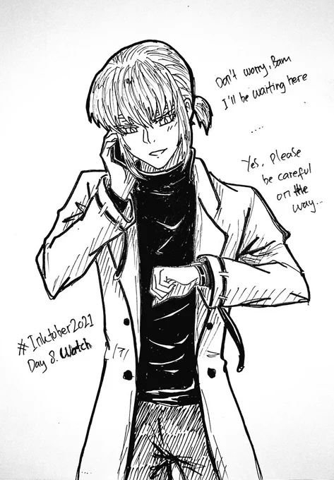 Inktober2021
Day 8 "Watch"

Khun Aguero Agnis
.
#inktober #inktober2021 #KhunAgueroAgnis #tog #TowerofGod #FANART 