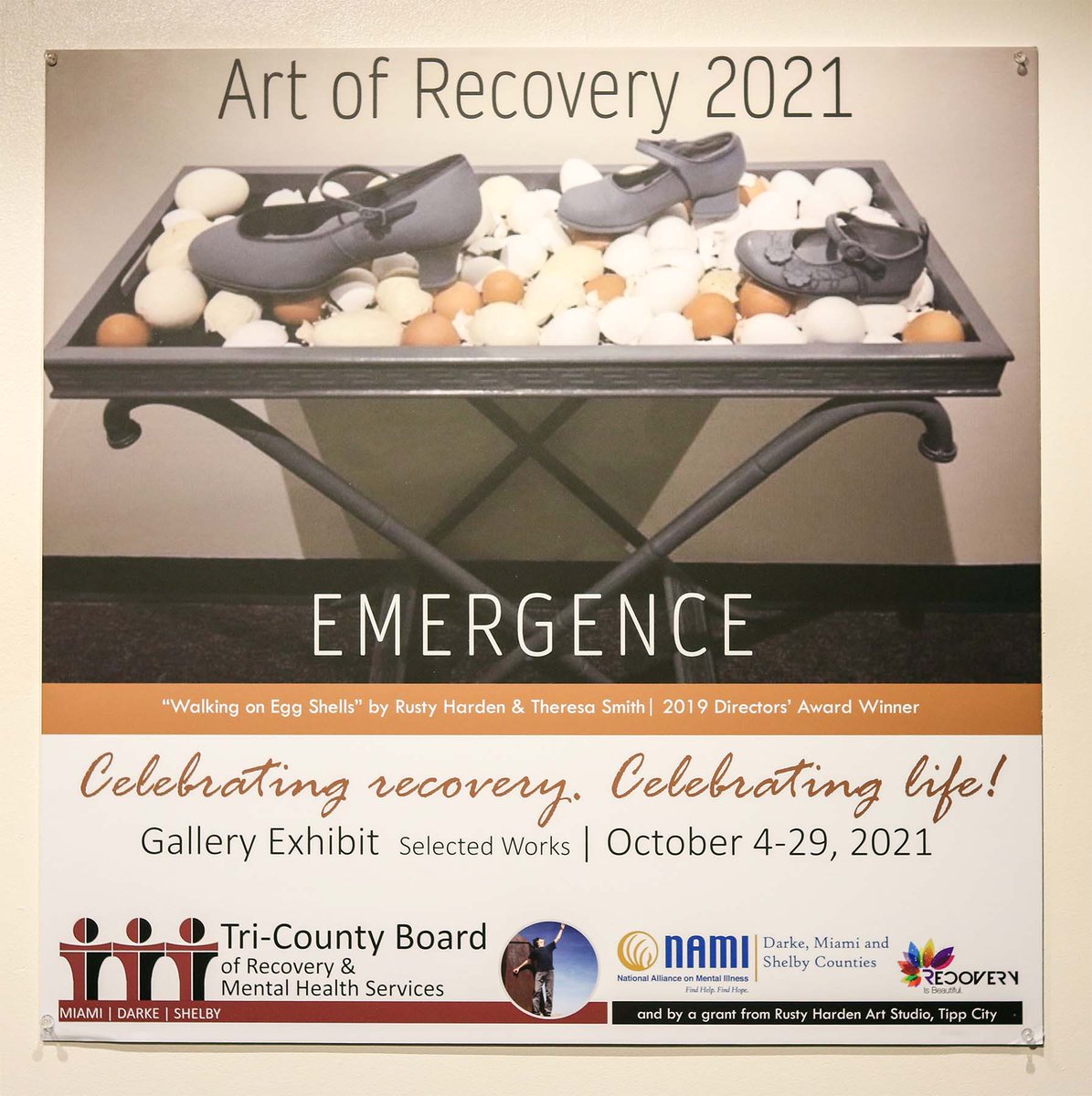 EdisonOhio's tweet photo. Check out @tcbmds' exhibit, Art of Recovery 2021: Emergence, on display now through October 29th in the Anne Vaccaro and David Myers Gallery at our Piqua Campus. https://t.co/E5amwRNI5N