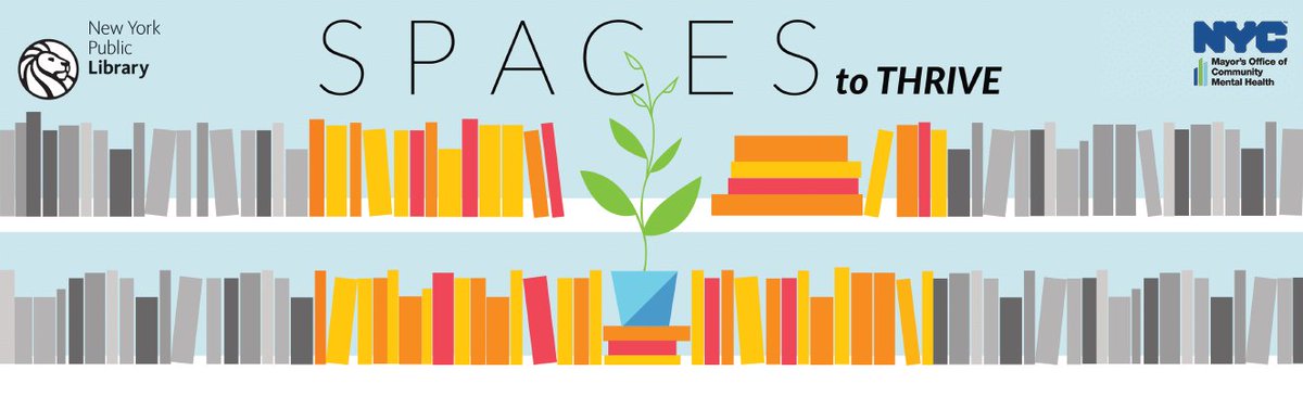 NYPLSNFL's tweet photo. Today is #WorldMentalHealthDay, an international day for global #MentalHealth #education, #awareness, and #advocacy against #SocialStigma. See what the library has to offer: https://t.co/rVahxsuj6A
#SpacesToThrive https://t.co/1XbY4hemJU