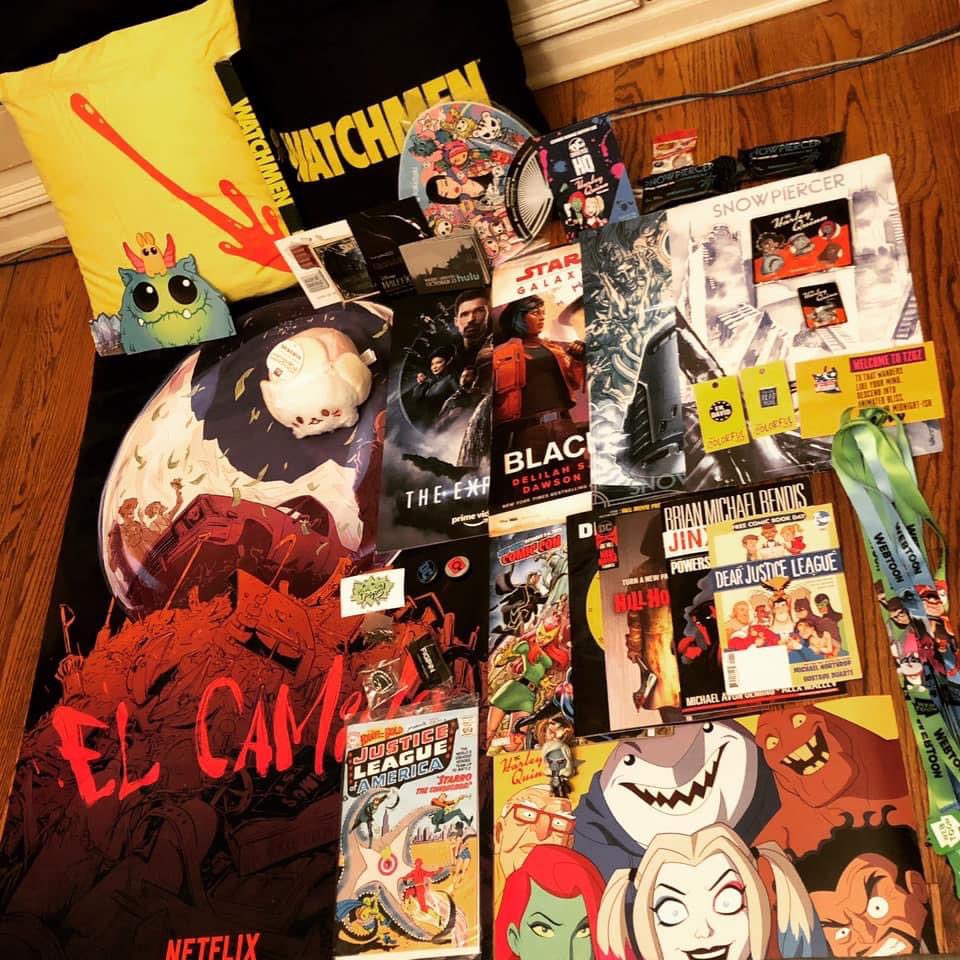 #throwback How’s the #NYCC2021 swag? 

This was my swag haul from #NYCC2019. Yow!

#NYCC #PosterHoarder #SeekerOfSwag
