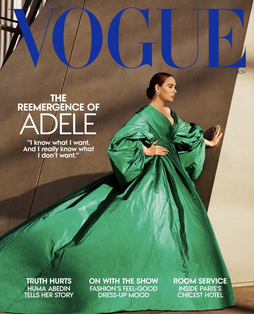 ohpolly's tweet photo. Adele is first person to cover British vogue and US vogue in same month, Ladies &amp; Gentleman, Her x https://t.co/VWcNakZjtN