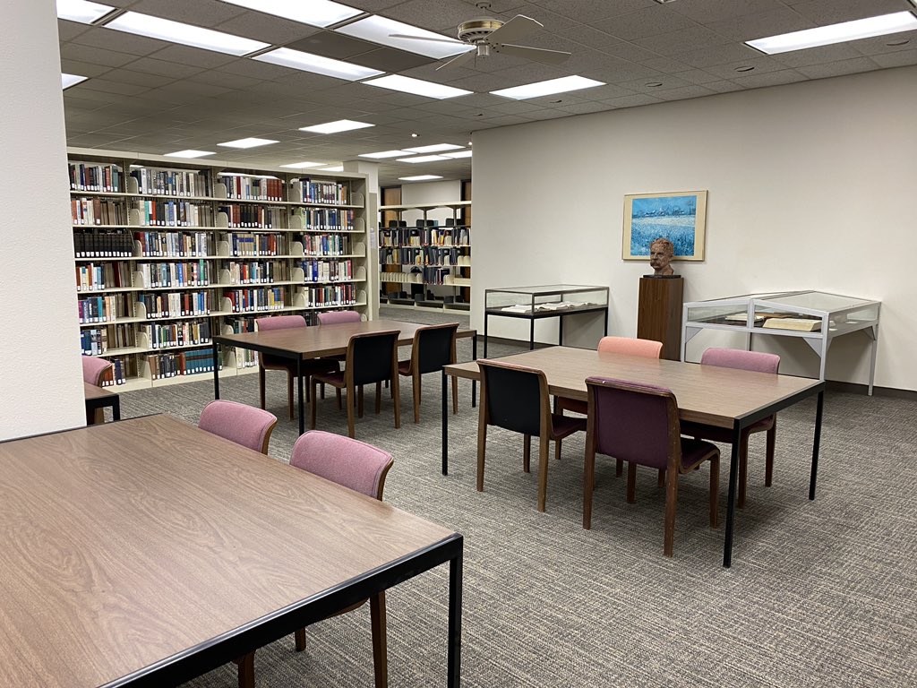 tlulibrary's tweet photo. Second floor with new carpet is looking good! Upstairs study rooms are now available, just ask at the checkout desk. #tlu #librarylife📚 https://t.co/QLJpgwX6iV