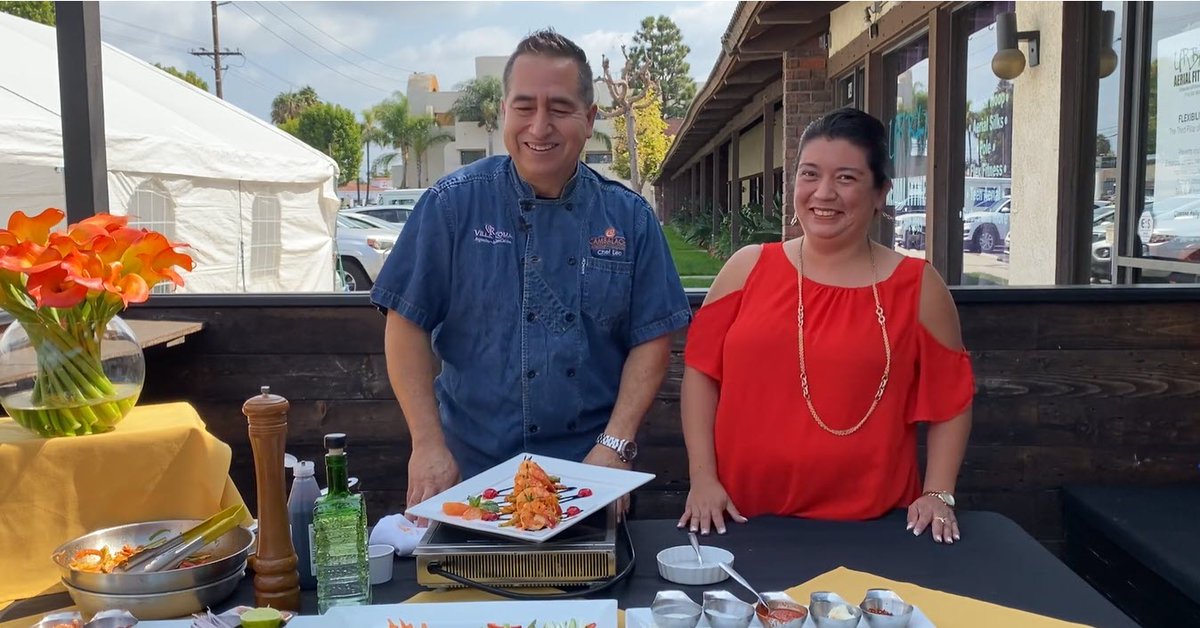 SCE_Business's tweet photo. Thank you to Chefs Leo and Teresa Razo from @CambalacheGrill for showing us how to make Tequila Sunrise Shrimp and feeding our souls for #HispanicHeritageMonth! 🦐

Try the recipe for yourself: https://t.co/IfQzNqnHQB https://t.co/WsB2GJ4ewL