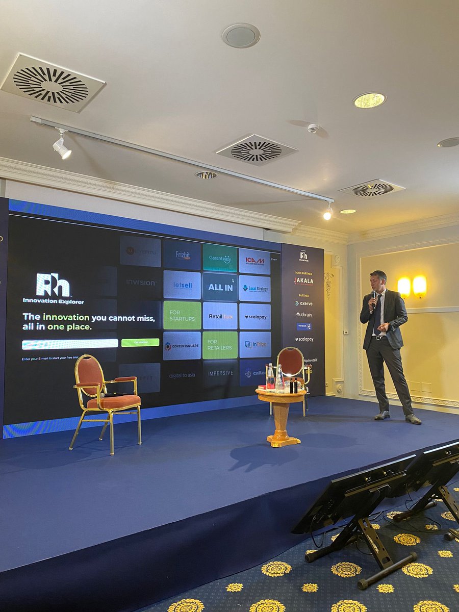 RetailHubIta's tweet photo. Il nostro co-founder @maxvolpe presenta #InnovationExplorer, la nostra nuova piattaforma che sarà lanciata a breve  🚀

Stay tuned ⚡️

#leadershipinretail #retailhub https://t.co/WsSwkCDqnn