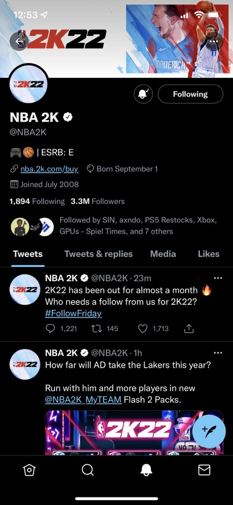 YoItsRetroo's tweet photo. @NBA2K 👀👀 been followed since 2k19 https://t.co/FqAMgtRTfJ
