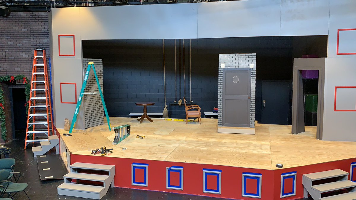 Proscenium is up! Awesome work by tech theater students!!!