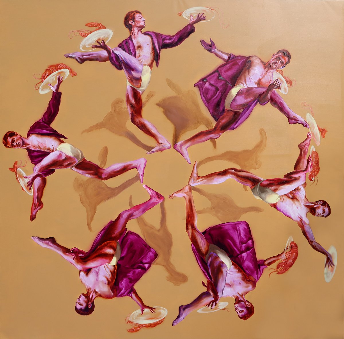 Dafür bin ich unterbezahlt | 2021 | Öl auf Leinwand | 190 x 190 cm