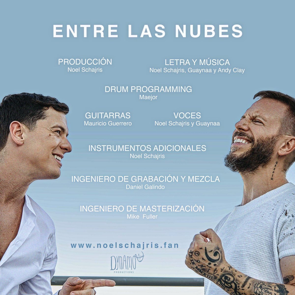 NoelSchajris's tweet photo. En la música como en la vida los mejores resultados y experiencias se logran en equipo .. aquí les comparto a los corazones detrás de esta canción tan especial …una bendición contar con sus talentos y pasión .. Love u all #entrelasnubes
@guaynaa @noelschajris @dynamodynamito https://t.co/CssOSe9Ggv