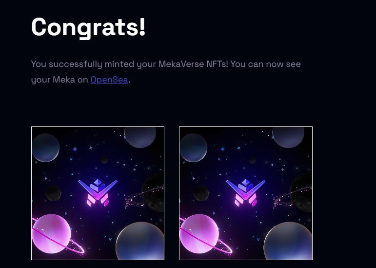 holovana_co's tweet image. MEKA GIVEAWAY ⚡️
We were fortunate enough to get 4 MEKAVERSE NFTs so we're giving away 1 MEKA to someone who follows, retweets, and comments 3 friends! 🔥
Winner announcement in 72 Hours!

#MekaVerse #MEKAGANG #NFTgiveaway #NFT
