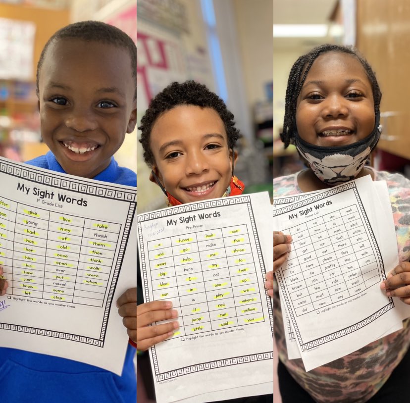 Everyone is HAPPY for these kiddos for going up a level on their sight word list!!! @RCE_HCS #FueledbyEnthusiasm