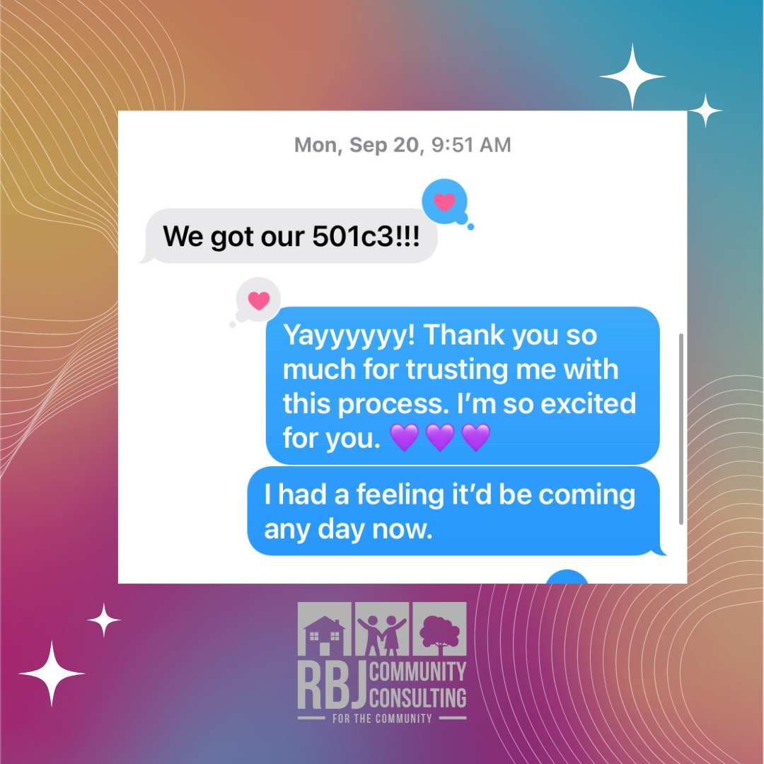 #FlashbackFriday 
Got this text a couple of weeks back from one of my #nonprofitstartup clients. 
Always the best kinda text to get. 💜 

#nonprofit #nonprofits #consultant #nonprofitleadership