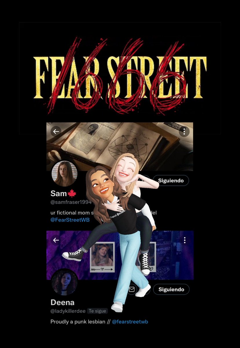 FearstreetWb's tweet photo. ¡Vivan las novias! Desde 1666/1994, su amor trasciende fronteras de tiempo y espacio. Perseguir asesinos seriales es su actividad conjunta favorita. Les presentamos al Equipo 1666, conformado por: Deena (@ladykillerdee) y Sam (@samfraser1994) https://t.co/AnZMDfS4Pz