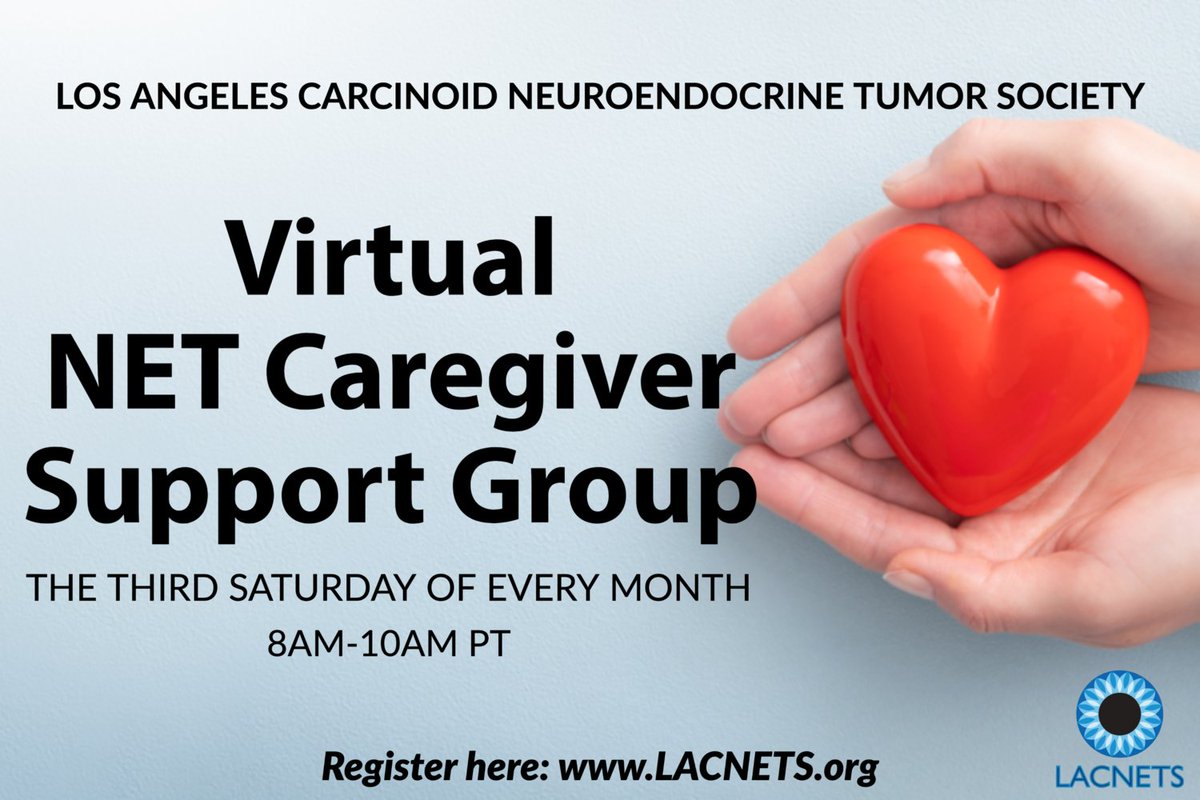 NCFCancer's tweet photo. If you are a #NETcaregiver or know of a #caregiver who would benefit from connecting with other caregivers, we invite you/them to join us for our next LACNETS Virtual #NET Caregiver Support Group on Saturday, October 16th. Register & learn more here: https://t.co/5OZ2GL8phb https://t.co/DeYmkeMyqL