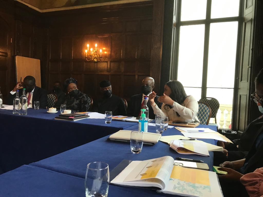 Fruitful discussion with #Nigeria's VP H.E. <a href="/ProfOsinbajo/">Prof. Yemi Osinbajo</a> &amp; Min.of State for Environment H.E <a href="/sharon_ikeazor/">Sharon Ikeazor</a> in London today, presenting <a href="/SEforALLorg/">Sustainable Energy for All | #SDG7BeBold</a>'s #IntegratedEnergyPlanning work. Looking forward to continued engagement on Nigeria's #EnergyTransition.

#SDG7 #LeaveNoOneBehind