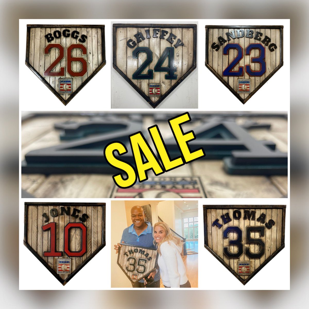 barnwoodsports's tweet photo. Sale!All @baseballhall Licensed Legacy and Heritage plates(no autograph) are 20% off through next Friday!
Discount applied in cart and only applies to those players carried by Barnwood Sports, LLC
#whereyagonnahangit #barnwoodsportsllc #homeplatetim #cooperstown #halloffame https://t.co/Mmrp6fRskB