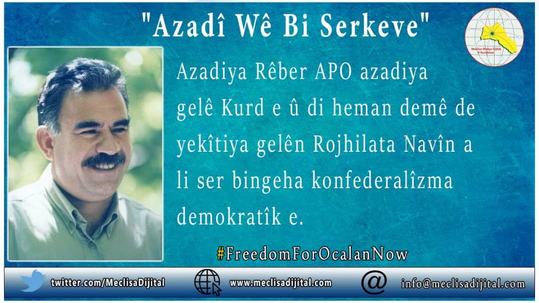 #FreedomForOcalanNow

 Bi te Azadî watedar dibe