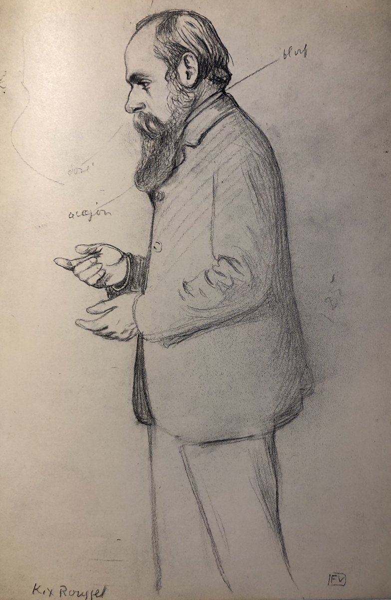 Félix Vallotton, esquisses pour « Les cinq Peintres », 1903. Bonnard, Cottet, Roussel, Vallotton