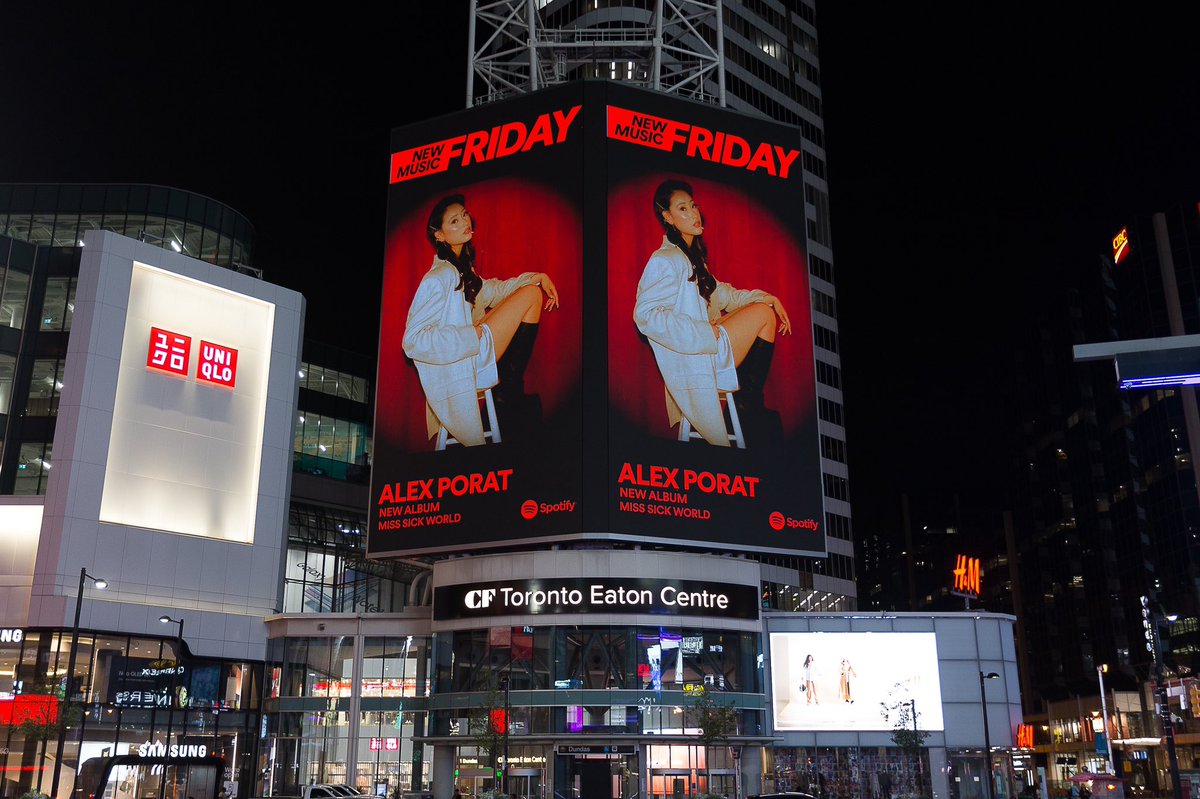alexandraporat's tweet photo. I HAVE NO WORDS JUST TEARS THANK YOU @SpotifyCanada ♥️♥️♥️ https://t.co/AkDaCpd2dW