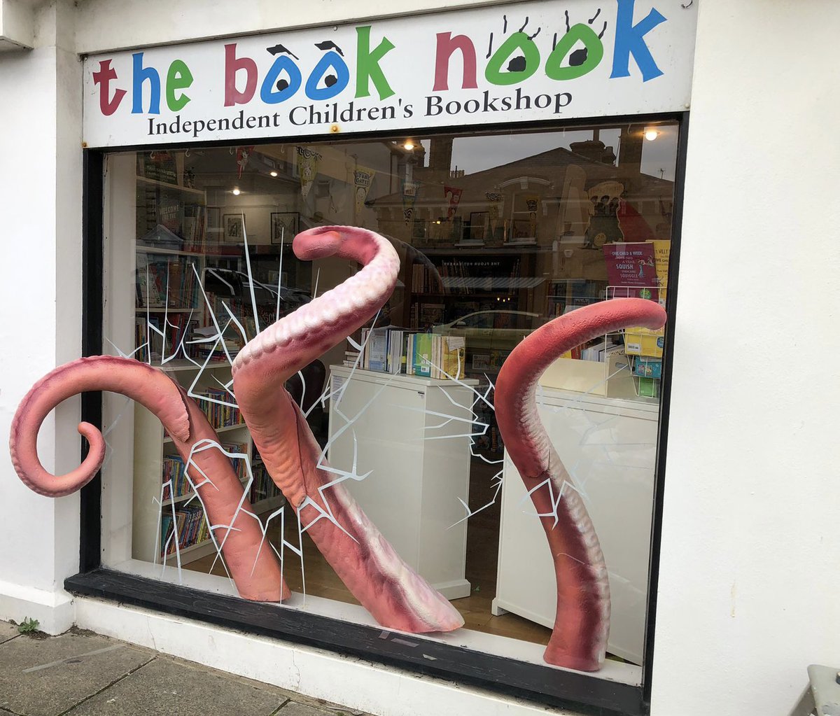 The Book Nook (@booknookhove) on Twitter photo Still in awe of this eye popping window <a href="/PuffinBooks/">PuffinBooks</a> it looks like a sea creature has crawled it’s way up from the sea <a href="/rickriordan/">Rick Riordan</a> If your brave enough pop in for your copy of #daughterofthedeep on #BookshopDay tomorrow Still in awe of this eye popping window <a href="/PuffinBooks/">PuffinBooks</a> it looks like a sea creature has crawled it’s way up from the sea <a href="/rickriordan/">Rick Riordan</a> If your brave enough pop in for your copy of #daughterofthedeep on #BookshopDay tomorrow