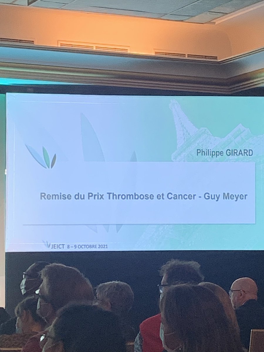 Segodebruyne's tweet photo. Bravo 👏🏻👏🏻👏🏻 à Simon Soudet @SoudetS , grand lauréat du premier prix Guy Meyer « Thrombose et Cancer » #jeict @LEOPharmaFR @ClubVasculaire @afintmedvasc @lasfmv @SevestreMarie @Echoraljpangio @alebura #CJMV https://t.co/7AwRCBDgwR