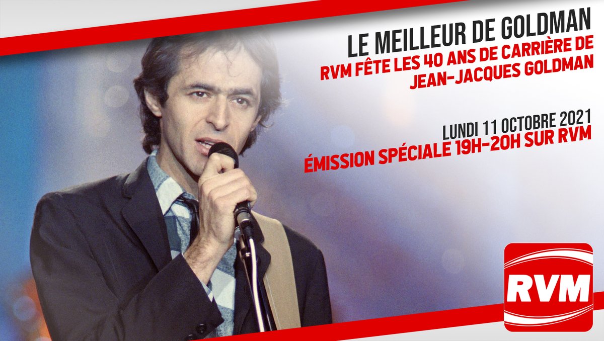 RVM_Radio's tweet photo. RVM fête les 40 ans de carrière de #jeanjacquesgoldman lundi à 19h.

Ecoutez le meilleur de #goldman dans cette émission spéciale avec des anecdotes sur l'artiste.

Quelle est votre chanson préférée de l'artiste.

Ecoutez sur https://t.co/kmaTDJprfd
#ardennes #musique https://t.co/vpWiLpFjKB