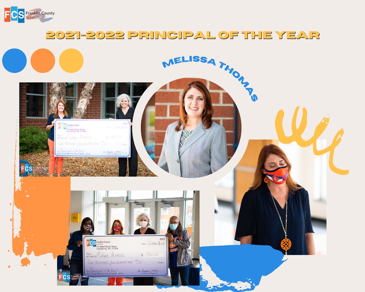 FCSchoolsNC's tweet photo. Congratulations to our 2021-2022 Principal of the Year!

~ Melissa Thomas, @LouisburgHSFCS https://t.co/9w3FXaqRQq